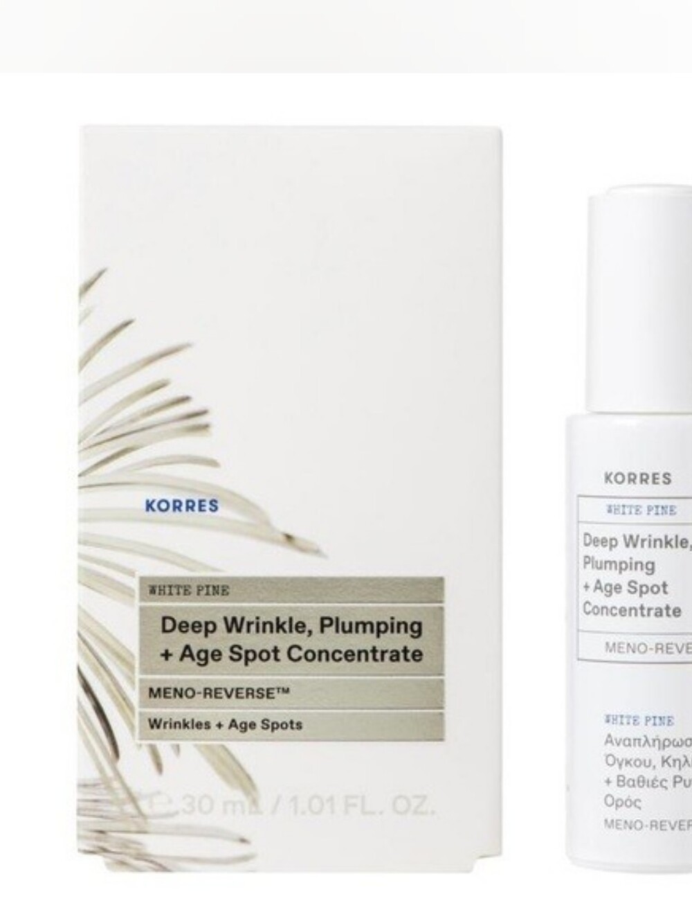 Korres White Pine Meno-Reverse Deep Wrinkle, Plumping + Age Spot Concentrate